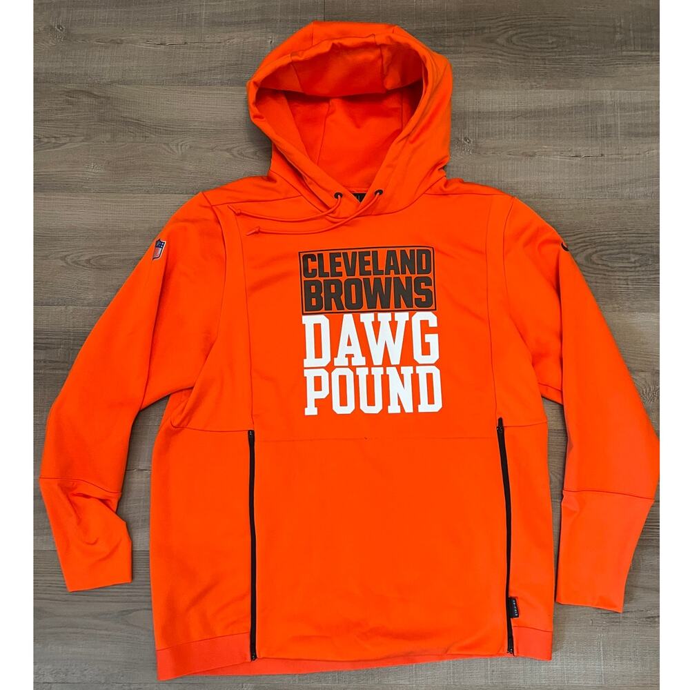 Nike On Field Apparel Cleveland Browns Dawg Pound Hoodie